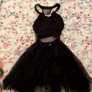 Black Poofy Mini Dress
